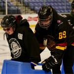 Sixteen youth from Greater Victoria took part in Wednesday&rsquo;s blind hockey trial. (Tony Trozzo/Victoria News)
