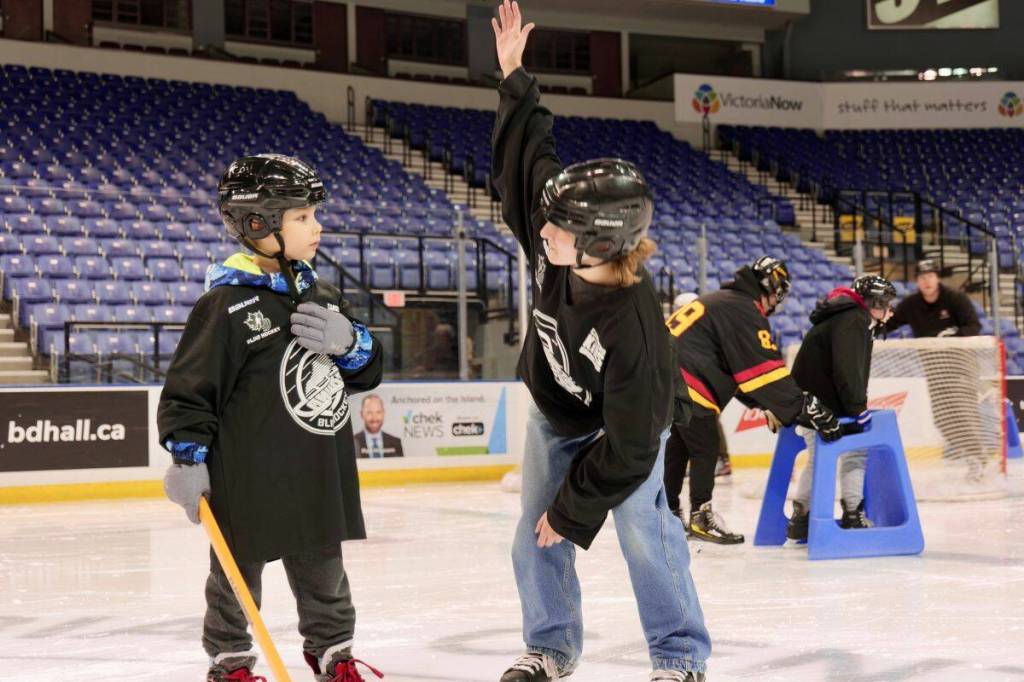 Sixteen youth from Greater Victoria took part in Wednesday&rsquo;s blind hockey trial. (Tony Trozzo/Victoria News)