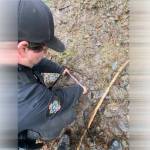 A BCCOS officer in Bella Coola as an investigation into the grizzly bear attack from Nov. 20, continues into Saturday, Nov. 22. (BCCOS photo)