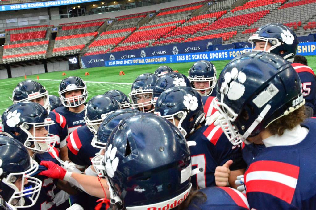 The Vernon Panthers return to BC Place in Vancouver Sunday, Nov. 30, for the B.C. Senior Varsity AA Football championship against the Argyle Pipers of North Vancouver. (Darren Hove photo)