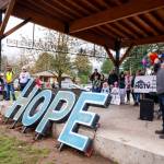Mayor Victor Smith speaking during at Memorial park on Nov. 23. Hundreds of people showed up to show their community spirit for HGTV&rsquo;s &ldquo;Home Town Takeover Canada.&rdquo; (AdvantageHOPE/Submitted file)