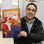 A comic book cover of Captain Canuck scolding Donald Trump gained attention around the world and led the creator, Richard Comely, making it into a poster. (Jessica Durling/News Bulletin)