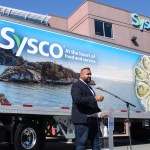 Langford-Juan de Fuca MLA Ravi Parmar at a Sept. 5 announcement on food distribution company Sysco's first electric trucks in Canada operating out of Langford.