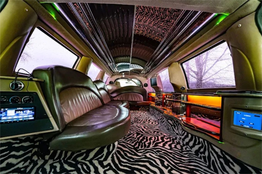 The interior of Alex Cadotte's coupe for Big Bear Limousine.