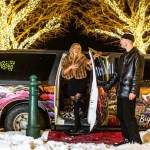 A passenger enjoys a ride around Revelstoke with Big Bear Limousine.