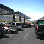 Cars were lined up to Highway 97 across the bridge to get to the Gen7 gas station on the Penticton Indian Band land after a flash $1/L fuel sale to celebrate their official grand opening on April 23.