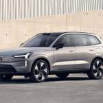 The all-wheel-drive EX90 features  two powertrain choices, both with front and rear electric motors. The base price is $110,000, which is about $35,000 more than the gasoline XC90. PHOTO: VOLVO