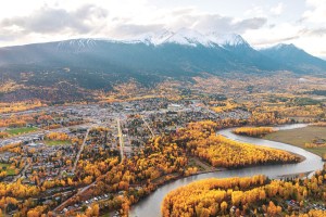 Smithers awash in the colours of fall.