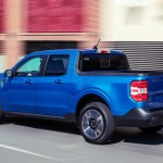 The Maverick, which was new for the 2022 model year, has a standard four-door crew-cab body style with seating for five passengers. Courtesy Ford