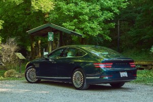 All Electrified G80s have front and rear electric motors that deliver a net 365 horsepower and 516 pound-feet of torque. Photos: Genesis