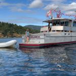 The 78-foot aluminum boat, Tangaroa, named after a god of the sea in New Zealand.