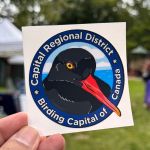 Sticker commemorating Victoria as Birding Capital of Canada.