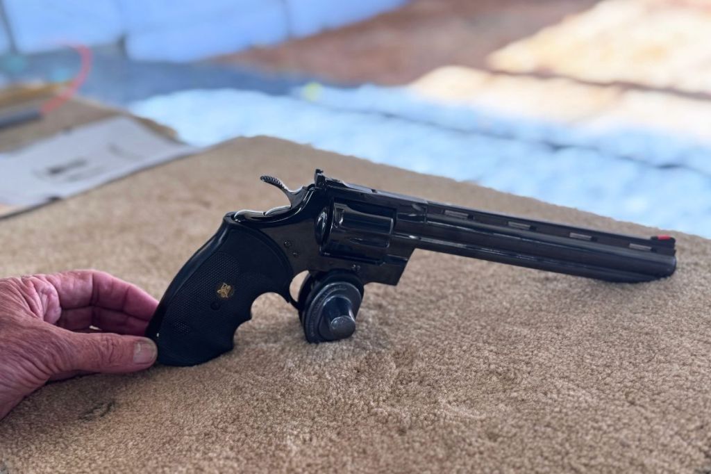 A vintage Colt 537 Python revolver.