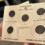 Junior shooters get to take home their target paper.