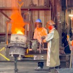 Highland Foundry employees at work in Port Kells during a Surrey Industry Tour on Friday, April 25, 2025.