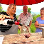 Tasting time at River Stone Estate Winery in Oliver with Wine Tours Gone South on Sept. 29, 2025.
