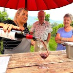 Tasting time at River Stone Estate Winery in Oliver with Wine Tours Gone South on Sept. 29, 2025.