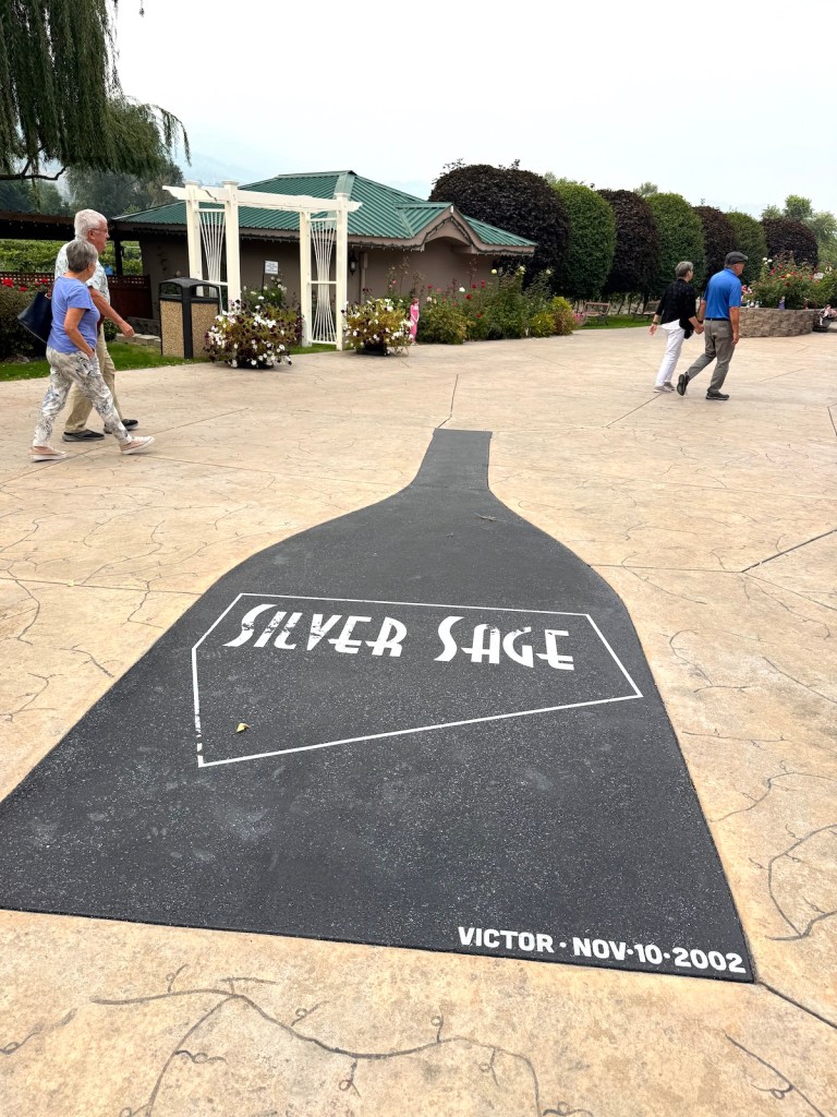 Silver Sage winery entrance in Oliver with Wine Tours Gone South on Sept. 29, 2025.