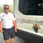 Tour guide Will Maclean drove the bus for Wine Tours Gone South on Sept. 29, 2025.