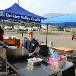 Smithers Fire Rescue's Fire Chief Alle Jan de Vries' son Sijtse de Vries mans the BBQ.