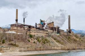 View of Teck Trail Operations from the Victoria Street Bridge, March 11.