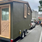 Protesters in Victoria gearing up to send a newly built tiny home north to be used by a Gitxsan woman making a stand against the Prince Rupert Gas Transmission line.