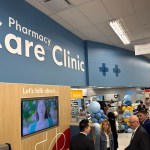 Outside the new Pharmacy Care Clinic at the Shoppers Drug Mart in Newton on Thursday, March 27, 2025.