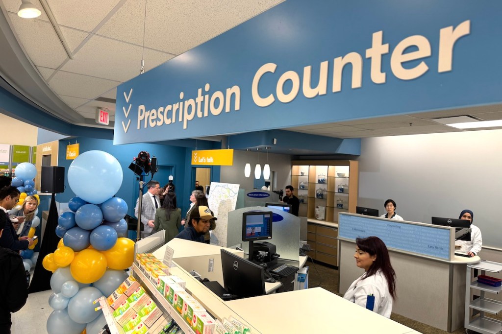 The prescription counter and new Pharmacy Care Clinic at the Shoppers Drug Mart in Newton on Thursday, March 27, 2025.