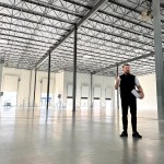 Adam Mitchell, a commercial real estate broker with Colliers, inside Beedie's new One Nine Two Business Centre in Port Kells during the Surrey Industry Tour on Friday, April 25, 2025.