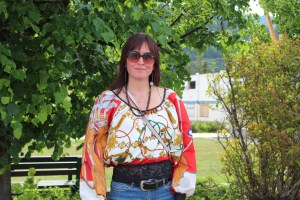 Sleydo' (Molly Wickham), stands at Bovill Square during the Celebrate Anti-Colonial Resistance & Wet'suwet'en Traditional Governance rally on June 21, 2025.