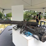 An old Canadian Armed Forces cannon found on the PNE site on display at the 2025 fair.