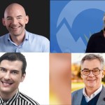 Kelowna Centre candidates: NDP's Loyal Wooldridge (top left), Conservative's Kristina Loewen (top right), Green's Bryce Tippe (bottom left), and Independent candidate Michael Humer.
