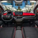 Fiat fans will tear-up when they see the rounded cluster and two-spoke steering wheel, reminiscent of the 1957 runaround.