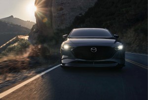 The Mazda3 is similarly sized to its competitors, but you can get all-wheel-drive and a 250-horsepower turbocharged four-cylinder. It’s a lot of fun to drive although not particularly thrifty if you drive in a fun manner. PHOTO: MAZDA
