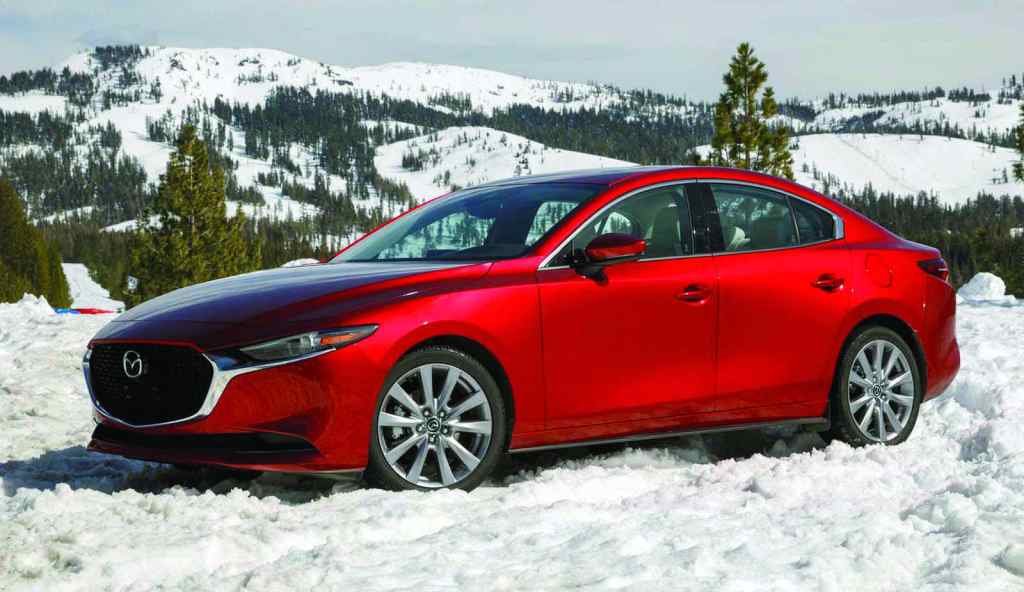 For sheer sportiness, the Mazda3 hatchback just edges out the sedan, but colour and wheel selection can play into that. PHOTO: MAZDA