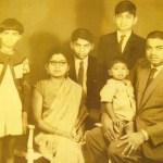The Moodley family in 1966. Ganas Moodley, who is one-years-old, is sitting on his father's lap