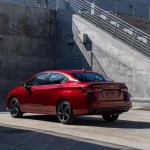 Compared with the one-size-larger Nissan Sentra, the Versa is about 13 centimetres shorter. Photo courtesy Nissan