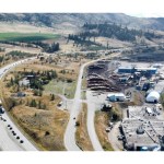 Traffic backed up on Highway 5 on Sunday afternoon near Tolko mill near Heffley Creek following a fuel spill that closed the road in both directions overnight.