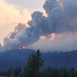 Mine Creek wildfire seen from the Coquihalla summit.
