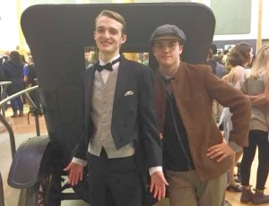 Ethan DeHoog (left) at his graduation from Studio 58, Theatre and School at Langara College in Vancouver.