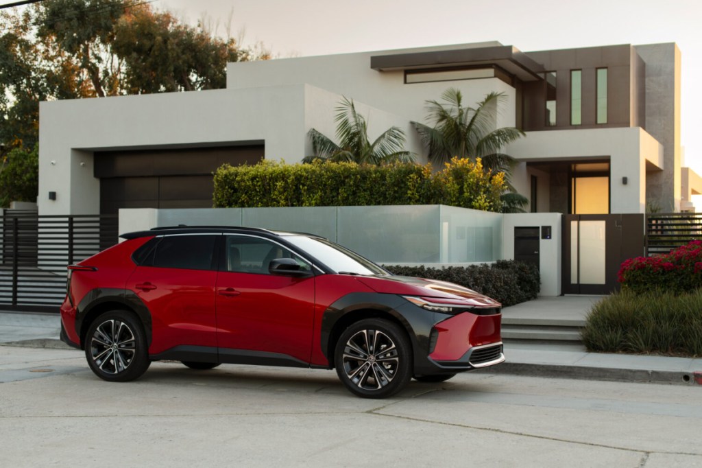 The five-passenger bZ4X is dimensionally identical to the 2023 Subaru Solterra EV – understandable since they share platforms and are built at the same factory in Japan.