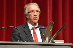 Conservative Party of BC leader John Rustad, here seen in Vernon last year, apologized for Nazi-related comments he made in an interview about COVID-19. (Black Press files)