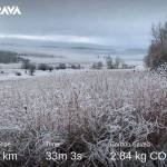 “While snowy conditions can slow you down, the right gear makes winter riding doable. The added bonus? Saving money on gas and helping the environment,” says Tom Huisman from Lake Country. Photo courtesy of Go By Bike.
