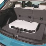 The Honda CR-V holds a significant advantage in cargo capacity over the Prologue, pictured, with the rear seat upright or folded flat. Note Honda’s foldable scooter, which is not standard equipment. PHOTO: HONDA