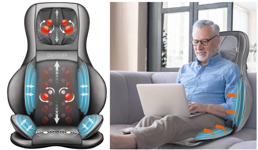 The Full Body Massage Chair features multiple settings to target different muscle groups and relieve tension. Photos: Amazon.ca