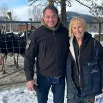 Scott Anderson visited Karen Espersen at Universal Ostrich in February.
