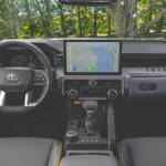 The road-tested Tacoma Hybrid had an available 14-inch centre touchscreen with wireless connectivity that’s friendly with iPhones and Android devices. Courtesy Toyota