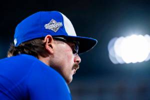 Davis Schneider of the Toronto Blue Jays looks on during Game 7 of the 2025 World Series on Saturday, Nov. 1 at Roger Centre. (https://x.com/BlueJays photo)