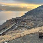 CPKC crews have arrived near the site of a train derailment near Kamloops. (Michael Grenier/Facebook)