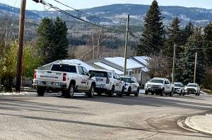 Police executed warrants on three Burns Lake residences on Oct. 30, resulting in the arrests of eight individuals and the seizure of suspected drugs, firearms and cash. (Photo courtesy of Frank Peebles)